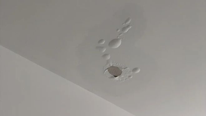 杭州一业主遭遇天花板漏雨半个月了没人解决不朽情缘手机版暴雨夜新房秒变“水帘洞”！(图4)
